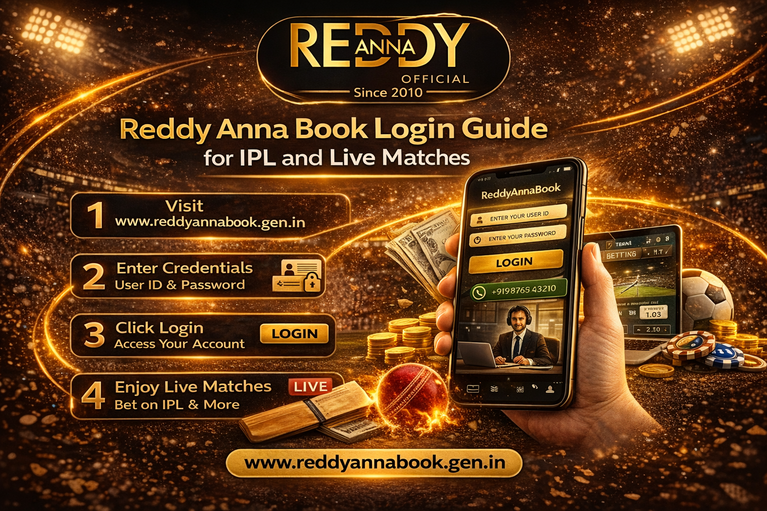 Reddy Anna Book Login Guide for IPL and Live Matches