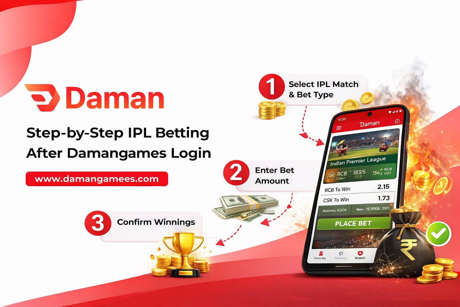 Step-by-Step IPL Betting After Damangames Login